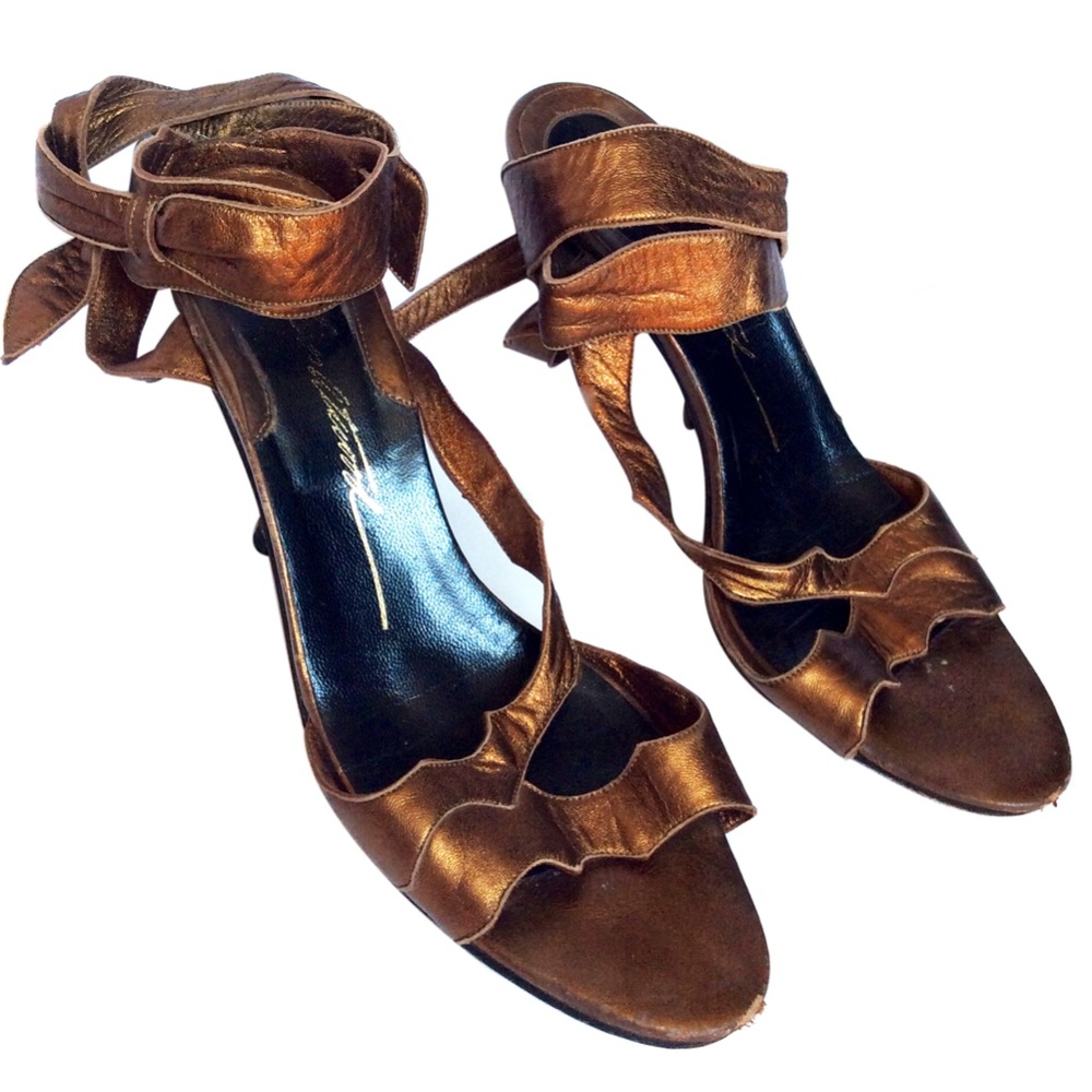 Brian Atwood Bronze Heels